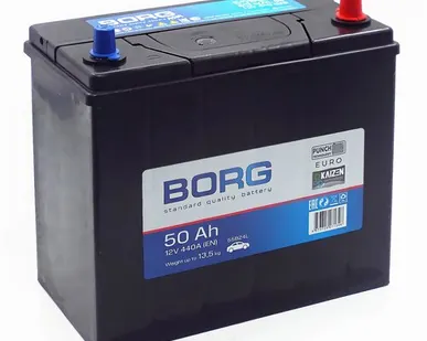 фото Аккумулятор BORG Standard Asia 55B24L 50 Ач о.п. яп. кл. (ТУРЦИЯ)