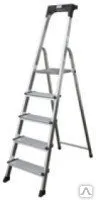 фото Стремянка алюминиевая 5 ступеней (раб.высота = 3,05м) с полкой Secury