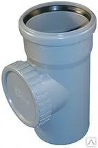 фото Ревизия PP-H серый Дн110 б/нап в комплекте СТК