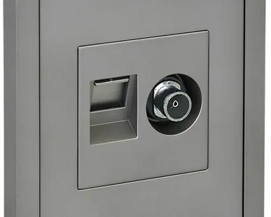 фото FORTE&PIANO Розетка двойная TV+RJ45 кат.5E FP536 сталь IEK