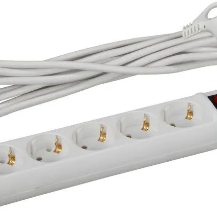 Фото №0 Удлинитель 5х5м с заземл. 16А IP20 U-5es-5m-3х1 ПВС 3х1 с выкл. Эра Б0028383