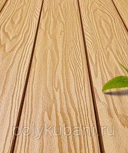 фото Террасная доска Смарт 3D пустотелая с пазом Дуб Севилья 50