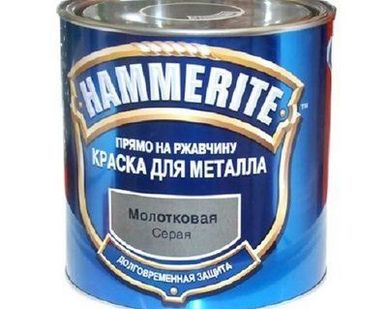 фото Краска молотковая Серая алкидная для мет.поверхностей, 0,75л/Hammerite