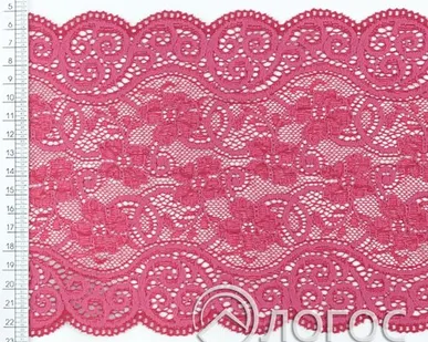 фото Кружево стрейч гипюр Е154 155мм И, розовый