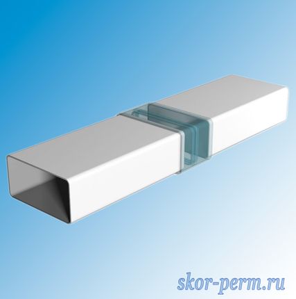 Фото №2 Канал прямоугольный 60х120, L=2,0 м ПВХ, ERA