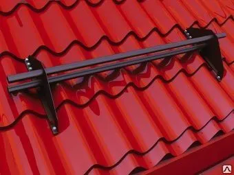 Фото №0 Монтаж трубчатого снегозадержателя на кровле