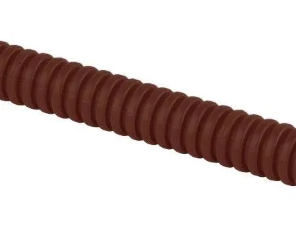 Фото №0 Труба гофрированная легкая ПВХ d25мм с протяжкой дуб (уп.25м) Эра Б0043216