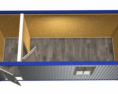 фото Бытовка с перегородкой и одним окном модель: ВМ-БТ04