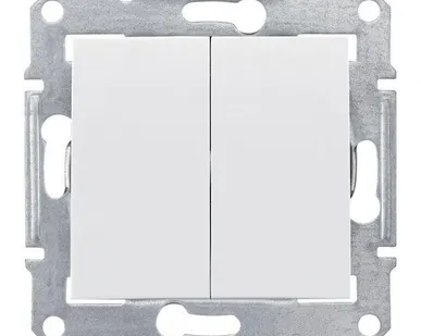 фото Механизм выключателя 2-кл. СП Sedna 10А IP20 (сх. 5) 250В бел. SchE SDN0300121
