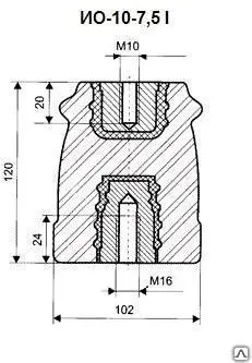 Фото №0 Опорный изолятор ИО-10-7,5 I У3
в