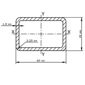 Фото №0 Труба профильная 60х40х1.5