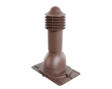 фото Труба вентиляционная Viotto с универсальным проходным элементом, d-110, h-550 утепленная (RAL 8017)