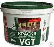 фото Краска ВД-АК-1180 для нар/внутр работ моющаяся белоснежная (15 кг) (белое в