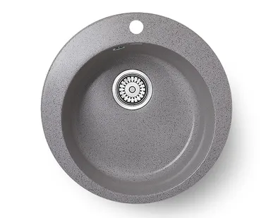 фото Мойка ГЛЯНЦЕВАЯ КВАРЦ 495LL -3 ТЕМНО СЕРЫЙ
