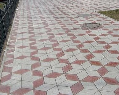 фото Тротуарная плитка «Ромб» h = 5см коричневый