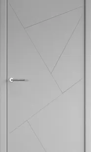 фото Межкомнатные двери ALBERO "Геометрия 2"(С защелкой магнитной) Эмаль Серый (ДГ)
