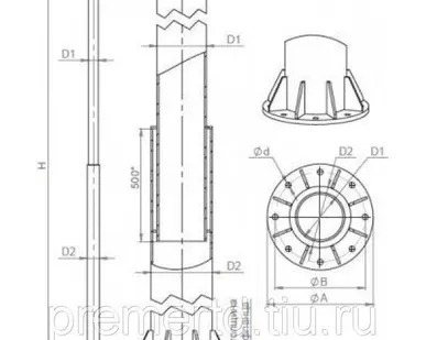 фото Опоры освещения ОС(ф)-1,3-9,0