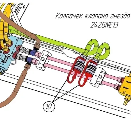 Фото №0 (26356) Колпачек клапана гнезда EURO13 24ZGNE13 для погрузчика фронтального Metal-Fach Т-220