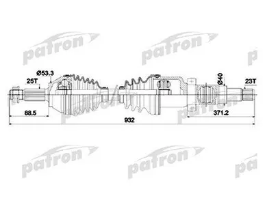 фото Patron Привод левый Focus 1 ор 1345864 Patron PDS0345