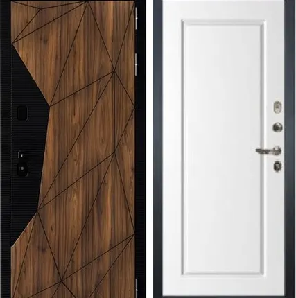 Фото №0 Входная дверь Гранд Премьер орех Коньен-118 белая