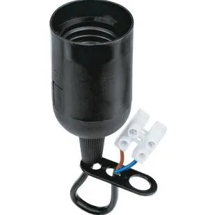 фото Патрон пластиковый подвесной Е27 с клеммной колодкой черн. TOKOV ELECTRIC TKE-C05-PPL/KK-27