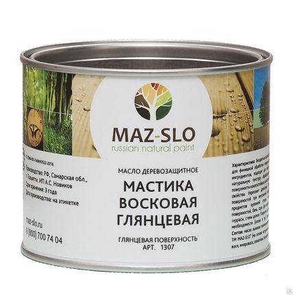 Фото №0 Мастика восковая глянцевая «MAZ-SLO»