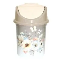 фото Ведро пластмассовое с перекидной крышкой ДЕКОР 14л