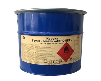 фото АКРОМЕТ грунт-эмаль оранжевая 25 кг