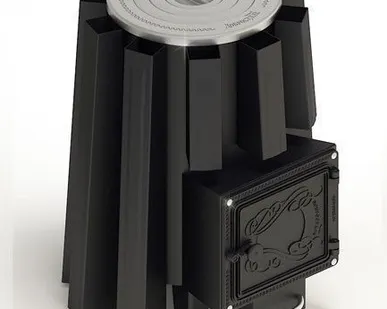 фото Отопительная печь длительного горения Добросталь Доротея, чугунная дверца