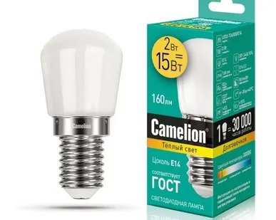 фото Лампа светодиодная LED2-T26/830/E14 2Вт 220В Camelion 13153