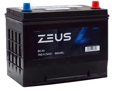 фото Аккумулятор ZEUS Asia 90D26L 80 Ач о.п.