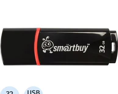 фото Флеш-память Smartbuy Crown, 32Gb, USB 2.0, чер, SB32GBCRW-K