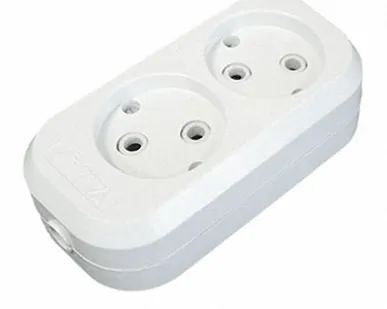 фото Колодка удлинителя 2 гнезда без заземления (E202)