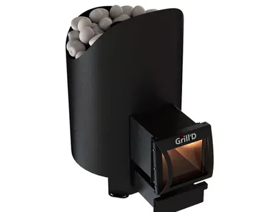 фото Дровяная банная печь Grill'D Aurora 160 Long (дверца со стеклом)