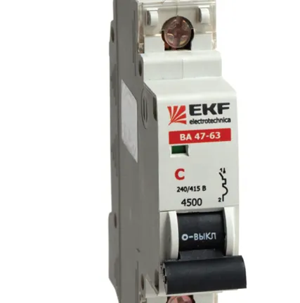 Фото №0 Автоматический выключатель ВА 47-63, 1P 3А (C) 4,5kA EKF