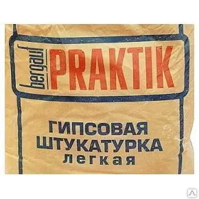 фото Гипсовая штукатурка легкая для машинного нанесения Bergauf Praktik