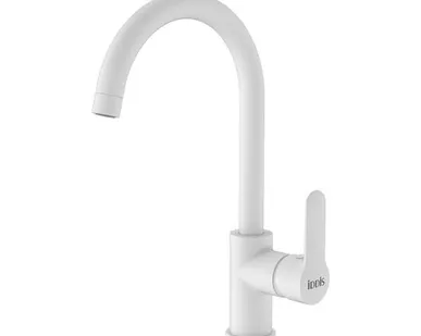 фото Смеситель для мойки Iddis Cuba белый