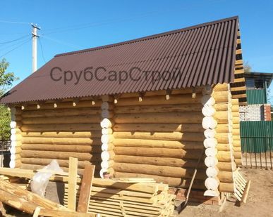 фото Монтаж сруба, установка сруба, сборка сруба