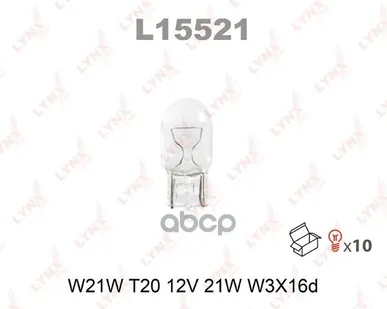 фото Лампа W21w 12V W3x16d LYNXauto арт. L15521