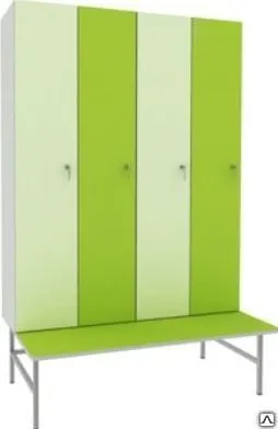 Фото №0 Шкаф для одежды, секция – 3 шт., скамейка, 135х50х30 (см)