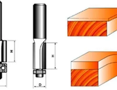 фото Фреза кромочная прямая с нижним подшипником СТФ-1020-6-12-30 6мм