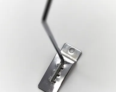 фото Крючок металлический на экономпанель, 150мм, d4мм, хром