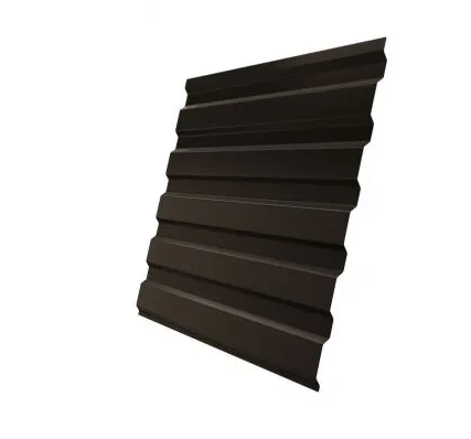 Фото №0 Профнастил С20А 0,5 GreenCoat Pural BT, matt RR 32 темно-коричневый (RAL 8019 серо-коричневый)