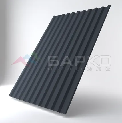 Фото №0 Профлист С-21 - 1050 мм (1000 мм) 00005476/65 RAL 7024 Полиэстер 0.65