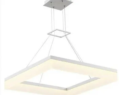 фото Подвесной светильник HL863L 21W 4000К белый квадрат LED Horoz