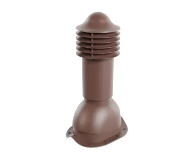 фото Труба вентиляционная Viotto для металлочерепицы, d-110, h-550 не утепленная (RAL 8017)