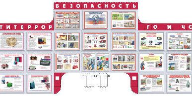 фото Стенд информационный ГО, ЧС, ПБ