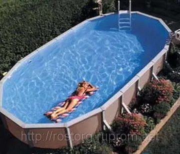 фото Бассейн каркасный сборный Эсприт — Биг 10х5.5х1.32 овальный, Объем: 63.1 куб. м