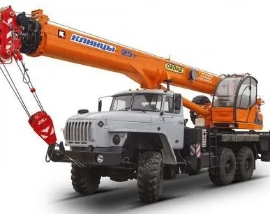 фото Автокран КС 55713-3К-4 УРАЛ-5557 ОВОИД (6х6, г/п 25 тн, вылет 28 м)