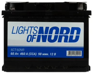 фото Аккумулятор Lights of Nord Standart 60 А/ч обратный R+ 242x175x190 L2 EN 460 А